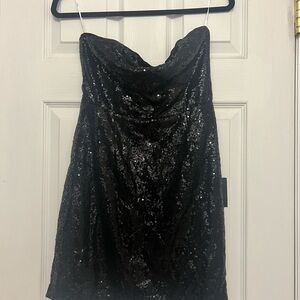 Lulu's Sparkling Black Sequin Dress